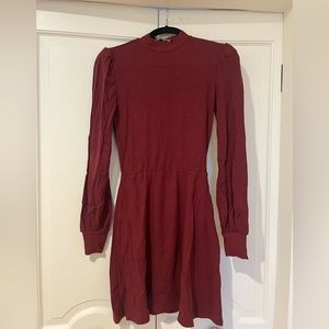 Reformation Long-Sleeved Mock-Neck Dress